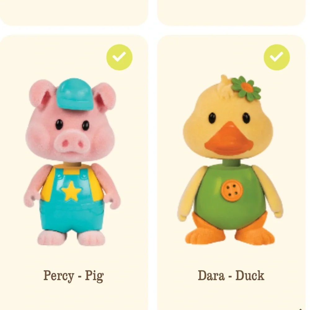Lil Woodzeez fuzzy figurines (Harley, Dan & Percy)